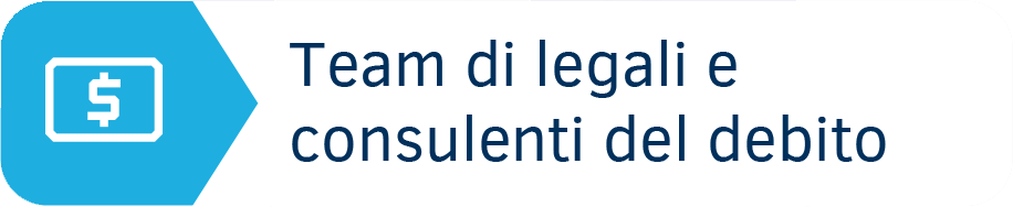 Team di legali e consulenti del debito